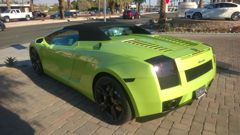 Illustration for article titled Just some cars from the local exotics dealer in Palm Springs CA